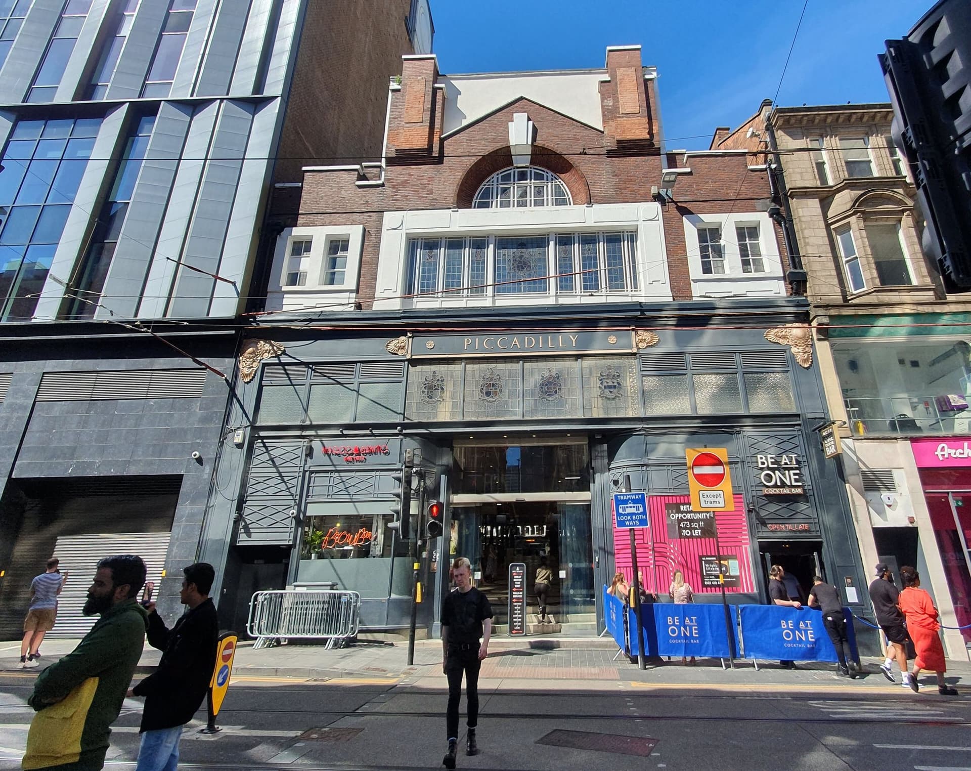 Piccadilly Arcade. Stephenson Street entrance, Birmingham - July 2022